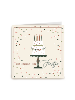 Uitnodiging Feestje Taart