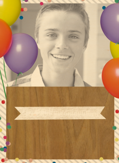 fotokaart gefeliciteerd met je verjaardag ballonnen