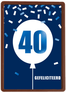 Verjaardagskaart leeftijden man 40 ballon
