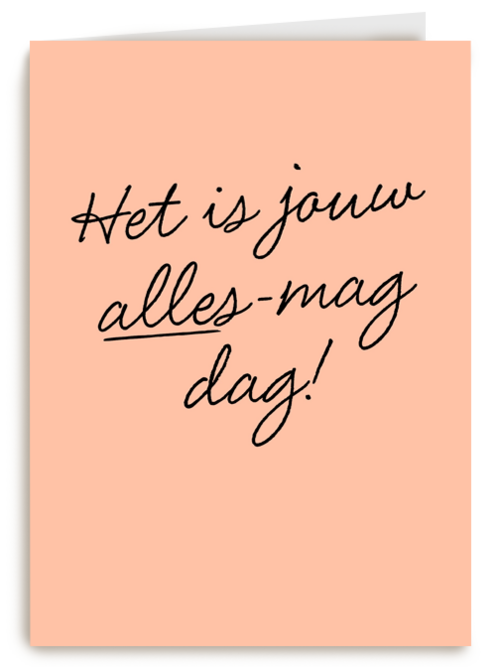 Verjaardagskaart hip Het is jouw alles mag dag