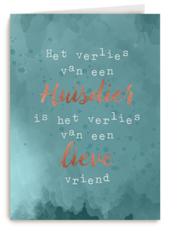 verlies van huisdier is het verlies van een vriend