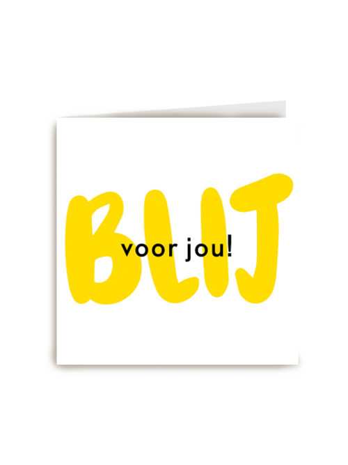 succes kaart blij voor jou