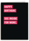 happy birthday see inside for more
