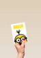 verjaardagskaart minions bello ogen
