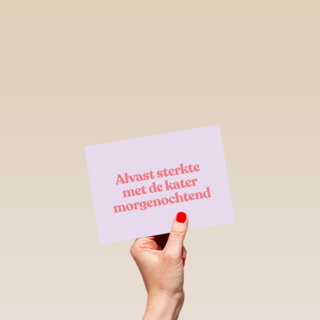 verjaardag kaart vrouw alvast sterkte met de kater