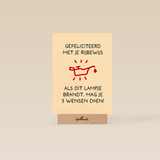 Rijbewijs kaart grappig als dit lampje brandt..