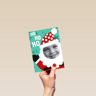 hohoho grappige fotokaart kids