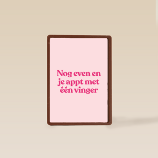 verjaardagkaart andc nog even en je appt met 1 vinger
