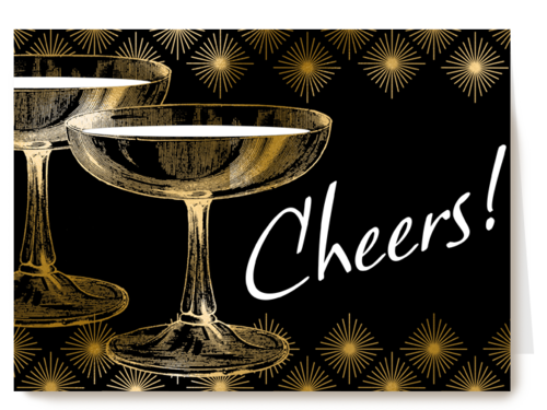 verjaardag kaart vrouw cheers
