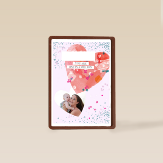 moederdag fotokaart hart you are one in a million