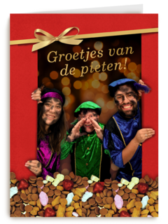 Sinterklaas kaart groetjes van de pieten