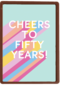 Verjaardagskaart vrouw cheers to fifty years 50