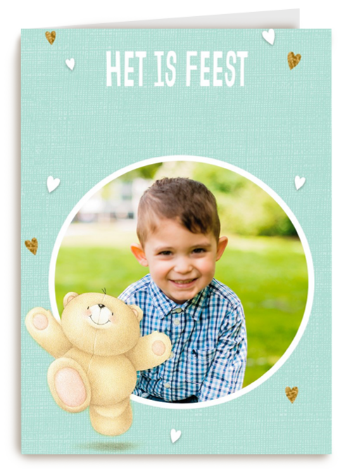 het is feest met een forever friends fotokaart