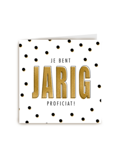 je bent jarig met gouden proficiat