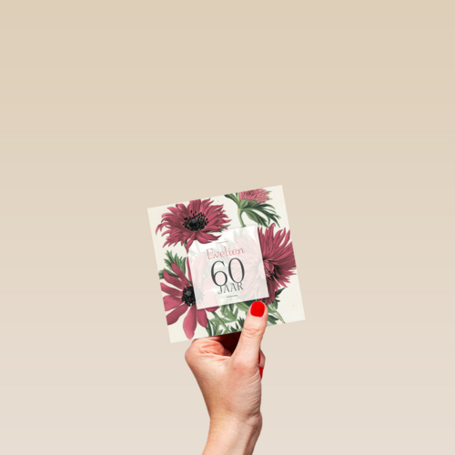 botanical kaart klassieke bloemen kaart