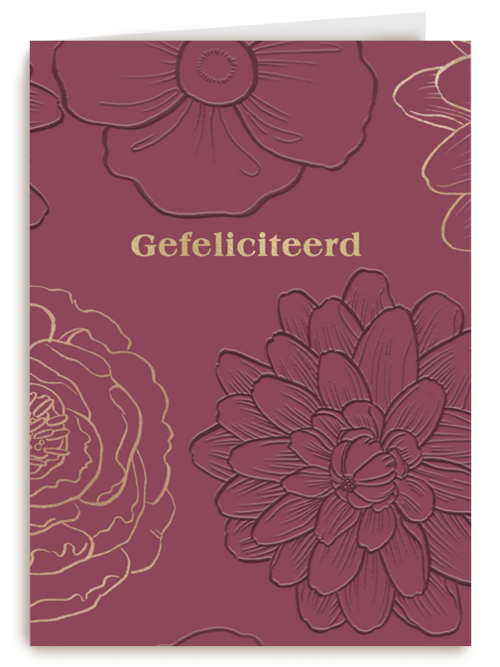 Stijlvolle verjaardagskaart bloemen
