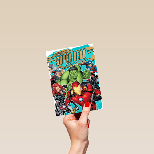 Avengers verjaardagskaart superhero
