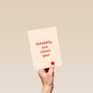 nieuwjaarskaart gelukkig een nieuw jaar