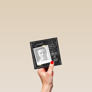fotokaart geslaagd diploma trots