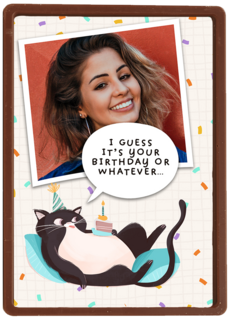 Verjaardagskaart grappig met kat