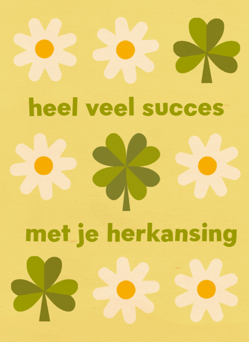 Gezakt kaart succes met je herkansing