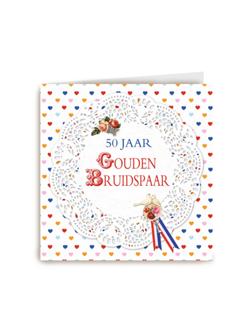 hartjes gouden bruidspaar