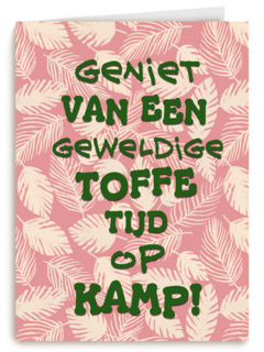 op kamp kaart toffe tijd