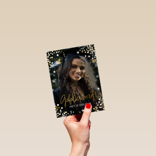 Geslaagd Gefeliciteerd Sparkle Fotokaart