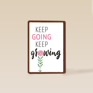 roze bloemetje met quote