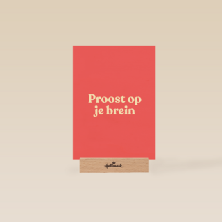 Geslaagd kaart Proost op je brein