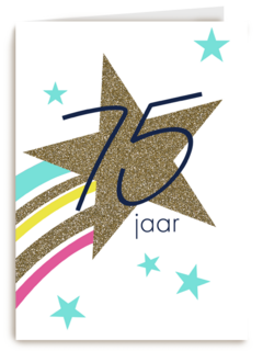 een stralende 75ste verjaardag met deze kaart