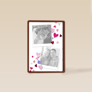 echtverenigingkaart met hartjes aantal jaar getrouwd