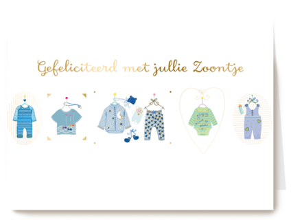 geboorte felicitatie kaart zoon turnowksy