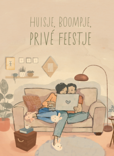 samenwonen kaart huisje boompje prive feestje
