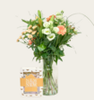 Boeket Bloemen Bright Blossom Met Snoep Mix