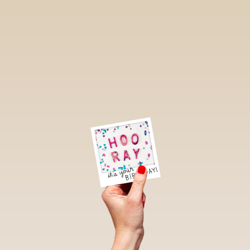 polaroid hoor ray its your birthday