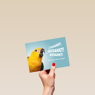 bedankt bedankt bedankt van een vogel
