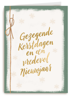 Kerstkaart religieus gezegende kerstdagen