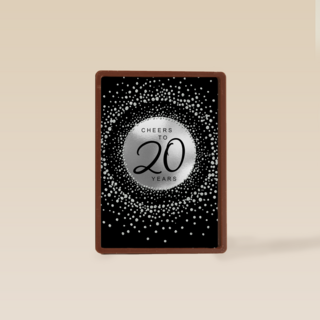 Verjaardagskaart leeftijden Cheers to 20 years