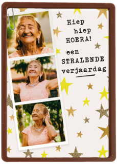 Een stralende verjaardag fotokaart