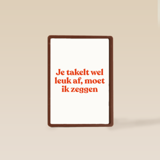 verjaardag kaart andc grappig je takelt wel leuk af moet ik zeggen