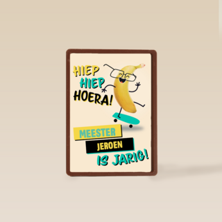 een felicitatie van een skateboard banaan