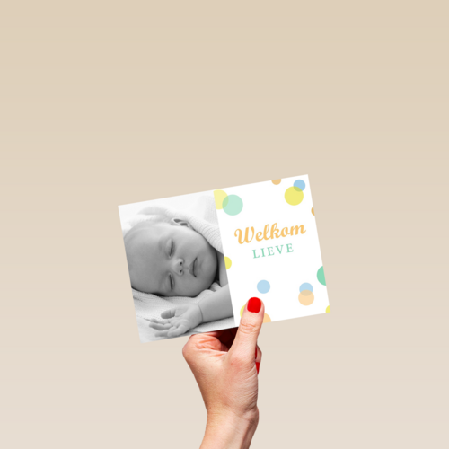 fotokaart welkom lief kleintje