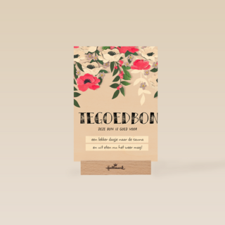 moederdag kaart met tegoedbon