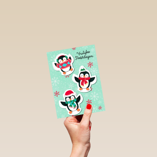 Vrolijke feestdagen pinguins