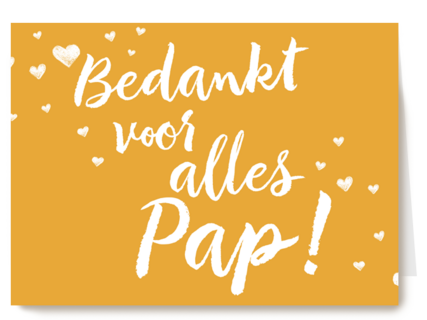 Vaderdag kaart bedankt voor alles pap