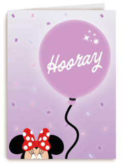 Disney Minnie Mouse verjaardagskaart Hooray