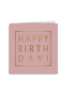 monmon kaart met een een gouden happy birthday wens