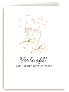 Verloofd Van Hartjes gefeliciteerd
