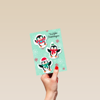 Vrolijke feestdagen pinguins